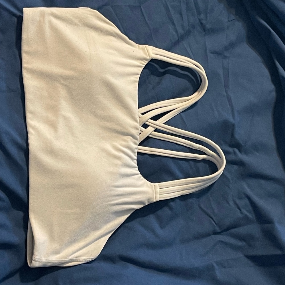 White Athleta Sports Bra